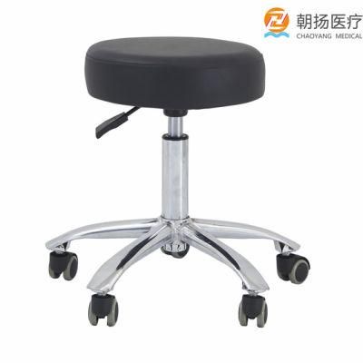 Dental Doctor Beautician Pedicure PU Leather Stool Chair with Wheels Cy-H825A