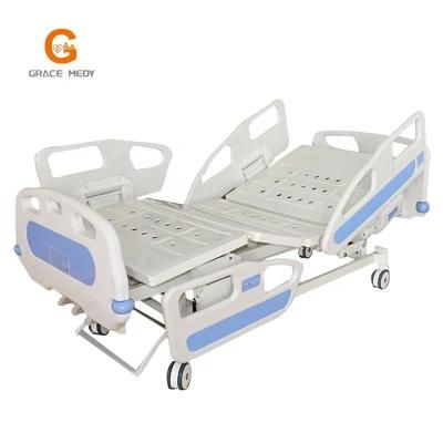 3-Function Manual Nursing Care Equipment Medical Furniture Clinic ICU Patient Three Cranks Hospital Bed