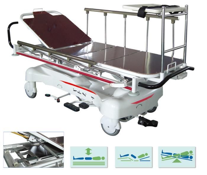 Xx-Ts008 Hydraulic Five Function Adjustable Manual Hospital Operation Patient Transport Trolley Manufacturers