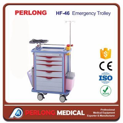 Hospital Use Functional Emergency Trolley Hf-46 Medicine Trolley
