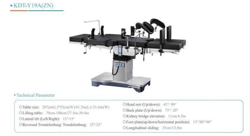 Hospital Medical Elecrtro Hydraulic Surgical Operating Table Xtss-065-1