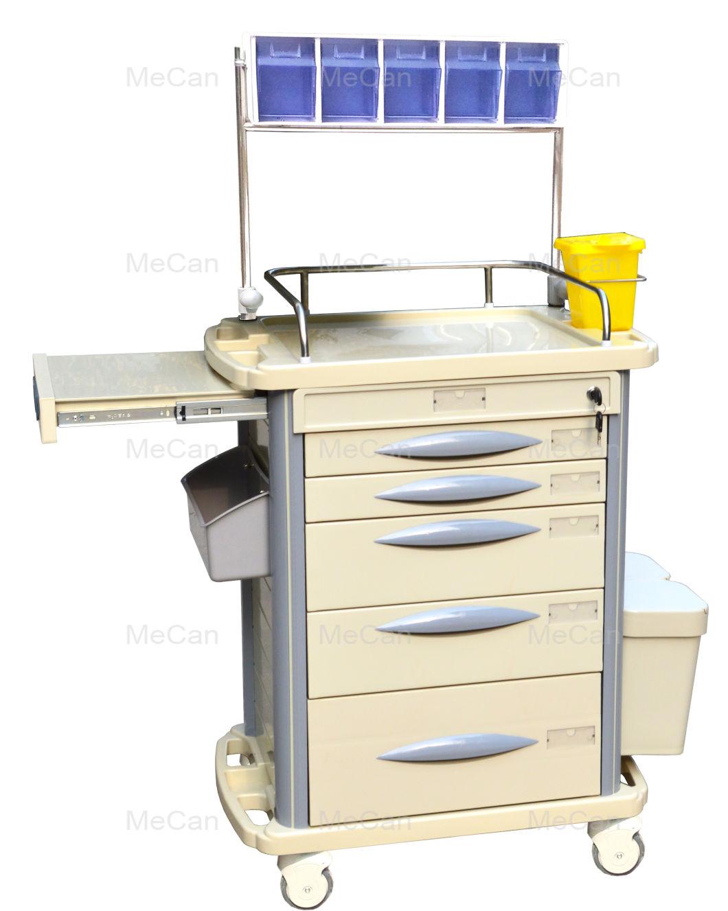 Nursing Care Medical ABS Anesthesia Trolley with Drawer