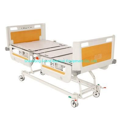 Manufacturer Mobile Multi-Functional Adjusted Electric Five Function Nursing Patient Bed ICU Nursing Bed with Side Rails