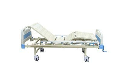Hospital Furniture ICU Medical Bed ABS Two Crank Bed