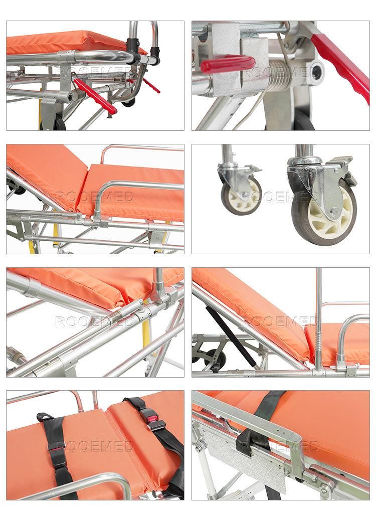 Aluminum Alloy Ea-3c Rescure Medical Ambulance Transport Trolley Rescue Stretcher with Separate Stretcher