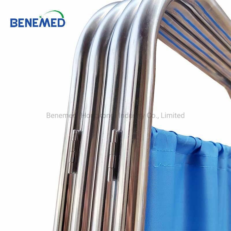 Hospital Folded Furniture Stainless Steel Medical Mobile 4 Folding Ward Screen