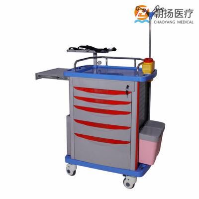 ABS Emergency Cart Trolley Medical Emergency Crash Cart Cy-D411