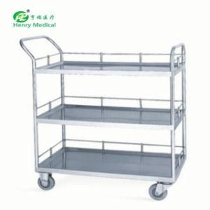 Hospital Three Layer Medical Equipment Trolley Instrument Cart (HR-788)