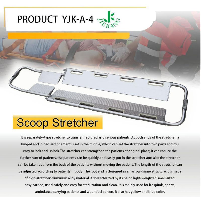 Exclusive Good Quality Aluminium Alloy Adjustable Emergency Scoop Stretcher