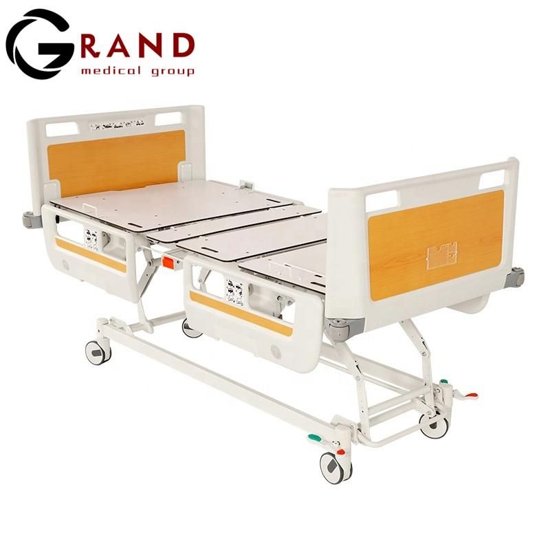 Electric Four Function Hospital Lifting Nursing Bed Medical ICU Bed with CPR for Hospital Furniture