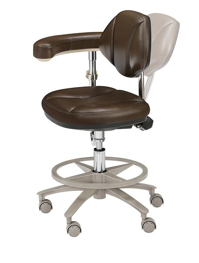 Dental Rotating Leather Dentist Stool Assistant Chair Stool