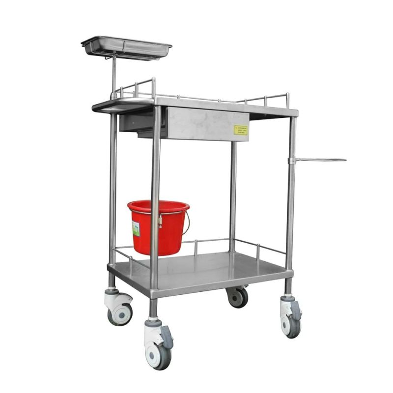 Stainless Steel Medical Trolley Metal Furniturehospital Trolley