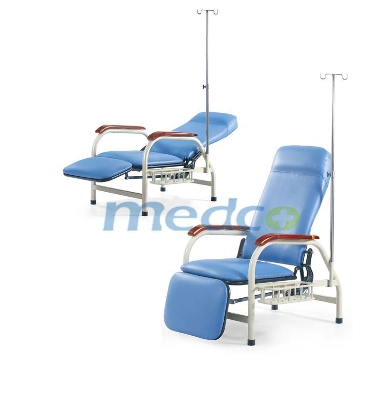 Hospital Medical Equipment Transfusion Chair Infusion Chair with IV Pole