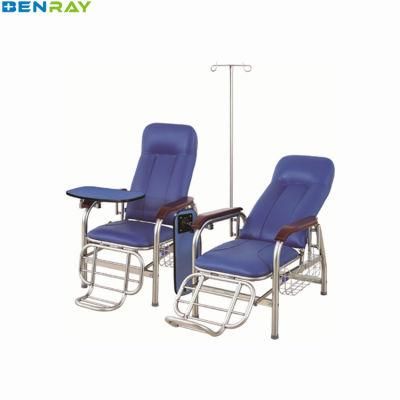 China Supplier Hospital Adjustable Stainless Steel Materials Transfusion Chair