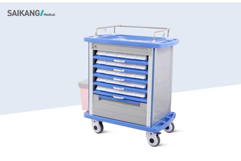 Skr054-Mt850 ABS Hospital Nursing Instrument Medication Trolley for Sale