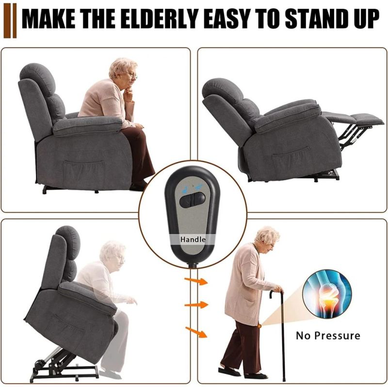 Jky Furniture Fabric Power Electric Mobility Riser Recliner Chair for The Elderly and Disabled