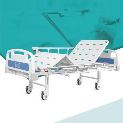 A2K Saikang 2 Function Folding Patient Medical Bed Second Metal 2 Crank Used Manual ICU Hospital Beds Price