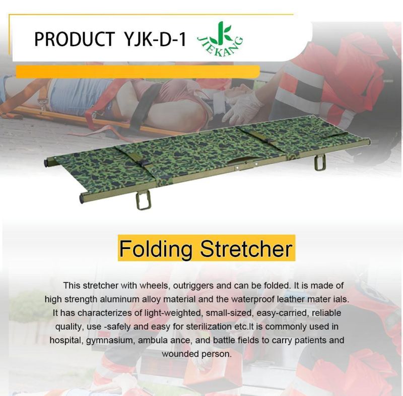 Good Quality Rescue Aluminum Alloy Collapsible Stretcher for Ambulance