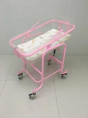 Baby Care Furniture Hospital Medical Crib Baby Bed with Wheels for Nursing Kids