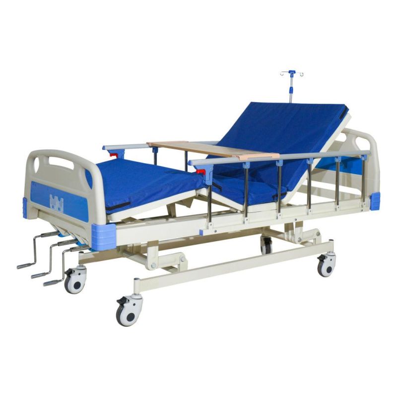 Hospital Medical Equipment Nursing Bed 3 Function Manual 3 Crank Hospital Bed
