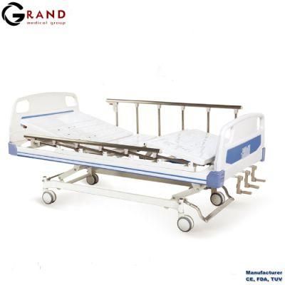 China Hot Sale Manual Three Function Hospital Patient Bed Medical Nursing Bed for Hospital Medical Furniture in Stock