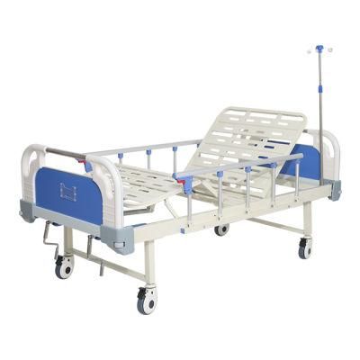 Two Crank Adjustable Hospital Manual Cheap Medical Bed
