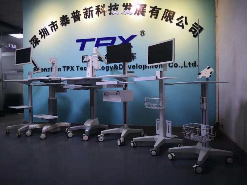 Hospital Trolley Fixed Height Rolling Stand--for Patient Monitor