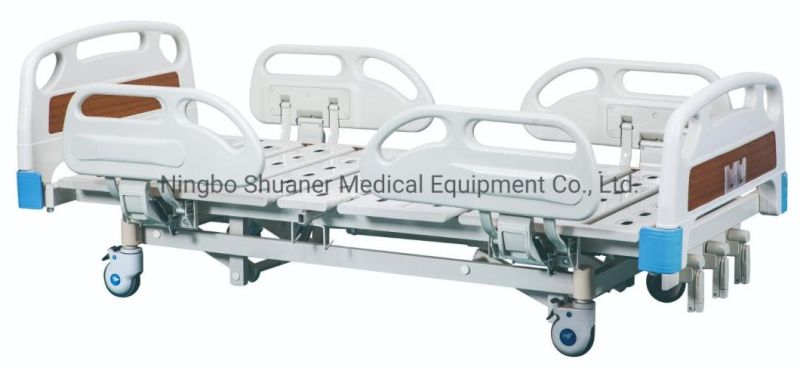 Manufacturer Hospital Manual 3 Cranks Hospital Bed There Functions Customized Ordinary Metal Three Function Hospital Bed