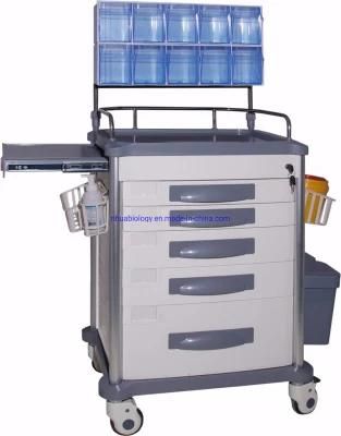 Hospital Ward Room Patient Nursing Mobile Five Drawers Emergency Cart