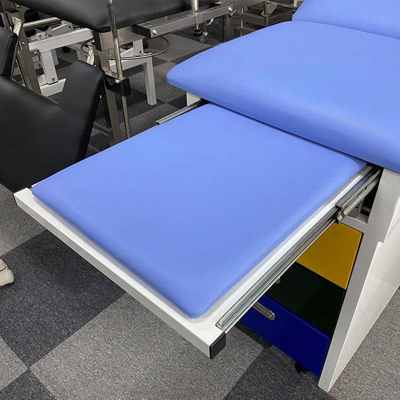 HS5247 Powder Coated Multifunctional Gynecological Delivery Examination Bed with Drawers