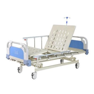 Height Adjustable 3 Functions Hospital Bed Manual Clinic Bed
