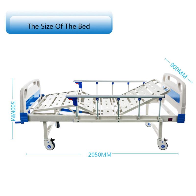 Factory Best Price 2 Crank Manual Hospital Bed with Mute Caster B07-1A