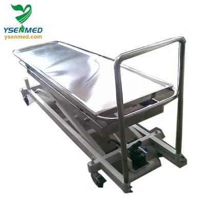 Hospital Yssjt-1c Morgue Supplies Trolley Stretcher Mortuary Mobile Corpse Lifter