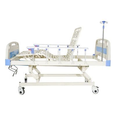 Factory Wholesale ABS Manual Three-Function Nursing Bed Elderly Patient Hospital Bed