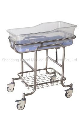 Manufacturer Hospital Furniture Stainless Steel Hospital Kids Cot Baby Cart Best-Selling