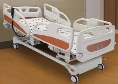 Central Lock Five Functions Electric Motorized Hospital Patient Care Bed