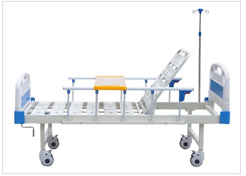 High Quality Medical Hospital Beds One Crank Cheap Manual Nursing Patient Bed