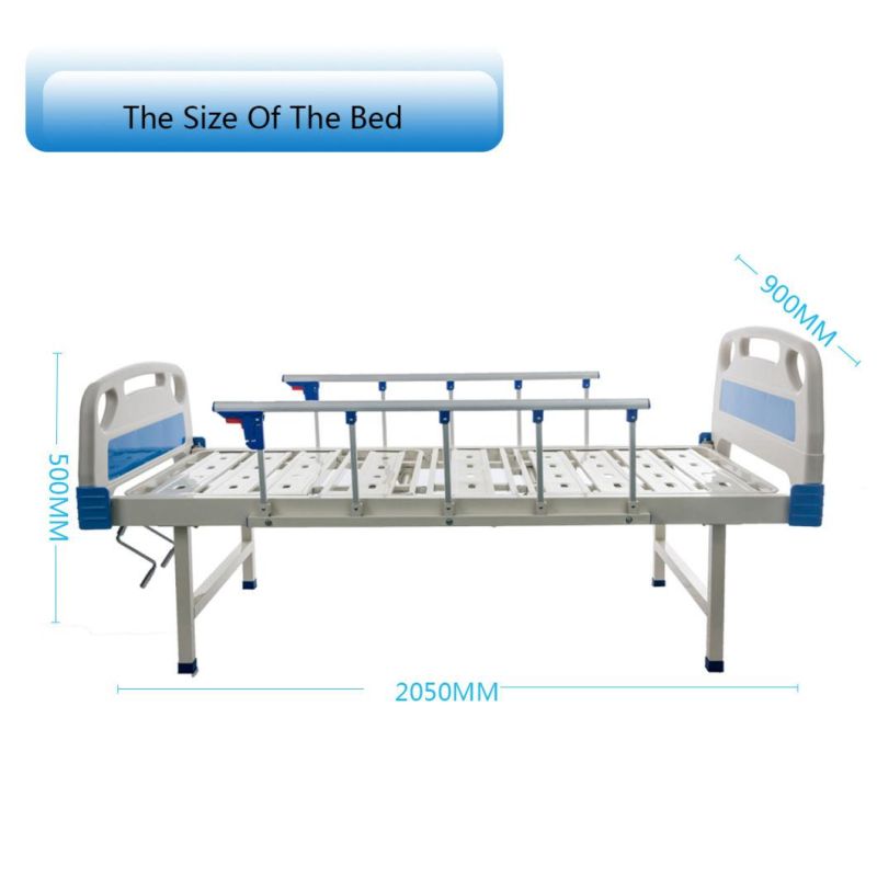 2 Crank Manual Hospital Bed with Side Rails B06