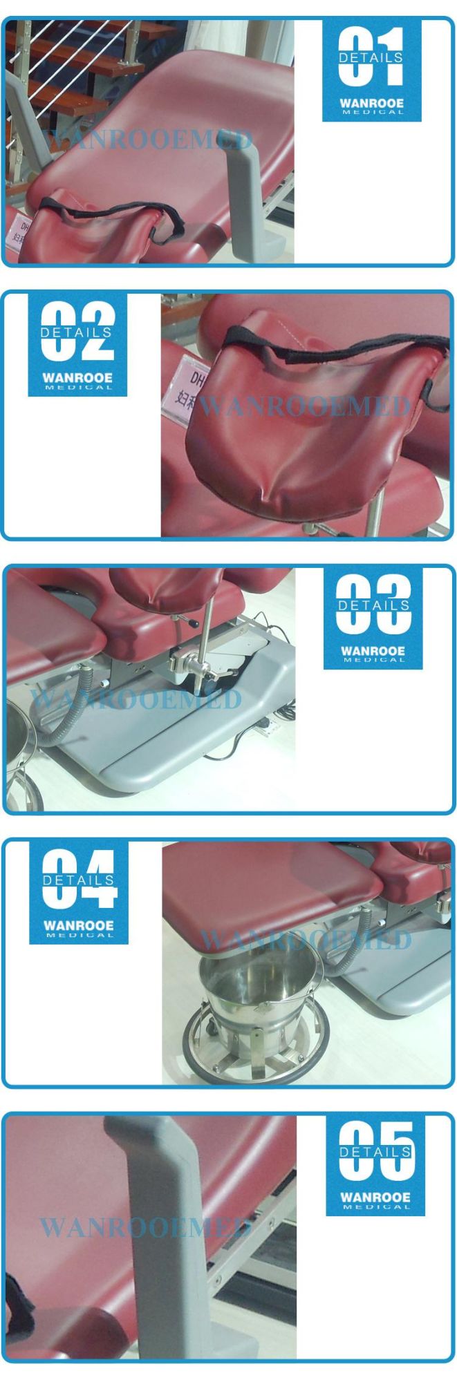 a-S102D Medical Equipment Foldable Gynaecology Examination Delivery Bed