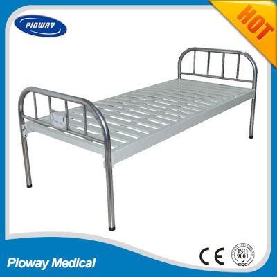 Hot Sale Cheapest Stainless Steel Head and Foot Flat Hospital Bed (PW-D03)