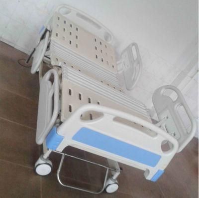 Medical Equipment Deluxe Detachable Headboard Adjustable Side Rail Folding Electric Hospital Bed