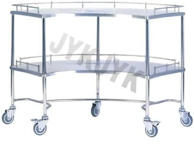 Stainless Steel Fan-Shaped Operation Apparatus Cart