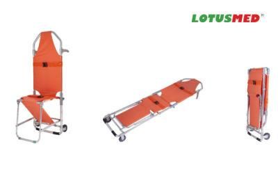 Lotusmed-Stretcher-010113A Aluminum Alloy Stretcher Wheelchair Folding Stretcher