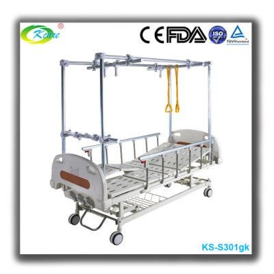 Three Cranks Manual Orthopedics Hospital Care Bed for Sale