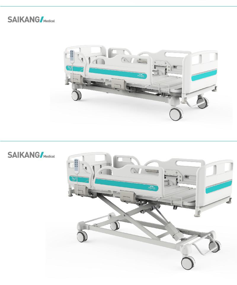Y6y8c Hospital 5 Function Electric ICU Adjustable Medical Bed