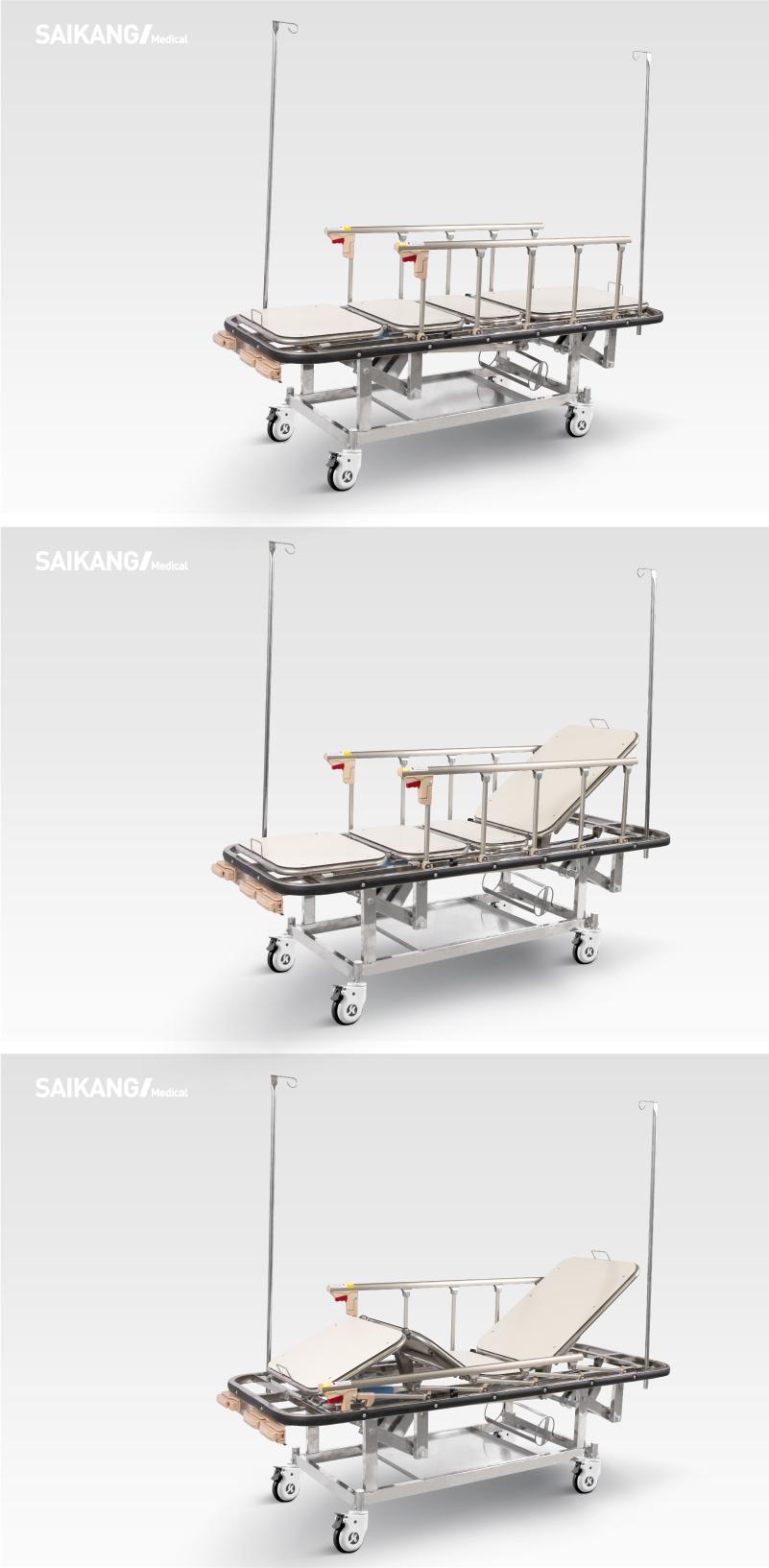 Skb037 (C) Saikang Handiness Multifunction Foldable Ambulance Medical Patient Transport Stretcher Trolley