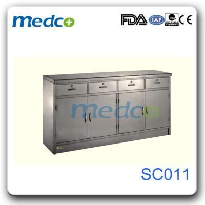 Medical Furniture Cabinet 4 Drawers Stainless Steel Cupboard