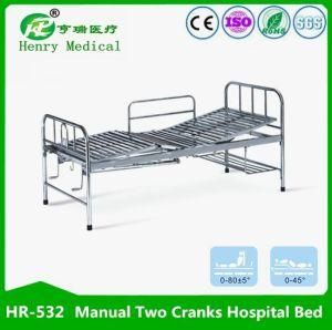 Stainless Steel Manual Two Functional Nursing Bed (HR-532)