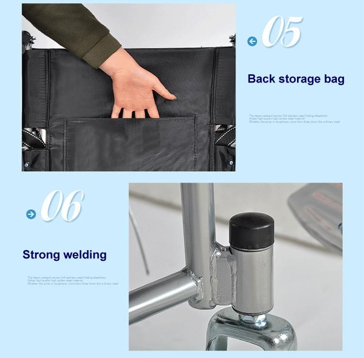 Lightweight Manual Portable Folding Wheelchair