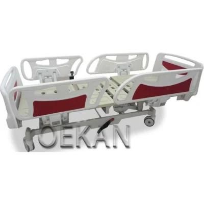 Hospital Mobile ABS Plastic Patient Transport Bed Medical Electric Adjustable Folding Bed